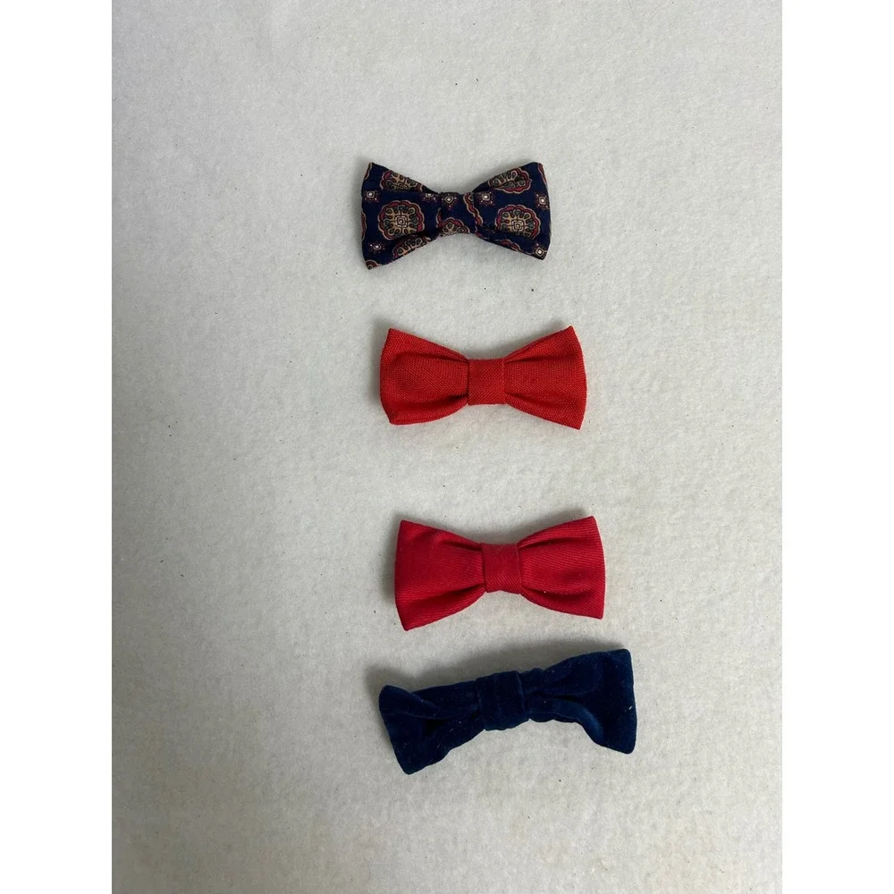 Westerncore Royal Kids OS Red Navy Cowboy Print Necktie and 4 Bow Tie Set